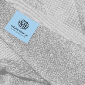 Luxury Hand Towels Cotton Hotel spa Bathroom Towel 16x30 in 6 Pack Silver Color
