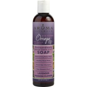 LAVENDER PASSION FLOWER AROMATHERAPY by EXTRAORDINARY NATURAL CASTILE 4-IN-1 SOAP 8 OZ