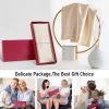 1PC Champagne Queen Size 20"x30" Lacette Silk Pillowcase for Hair and Skin, 22 Momme 6A Soft Silk Pillow Case with Hidden Zipper, Gift Box