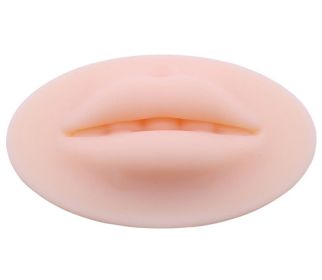 Microblading Reusable 5D Silicone Practice Lips Skin European Solid lip block For PMU Beginner Training Tattoo Permanent Makeup (Color: 3D Thin lips)